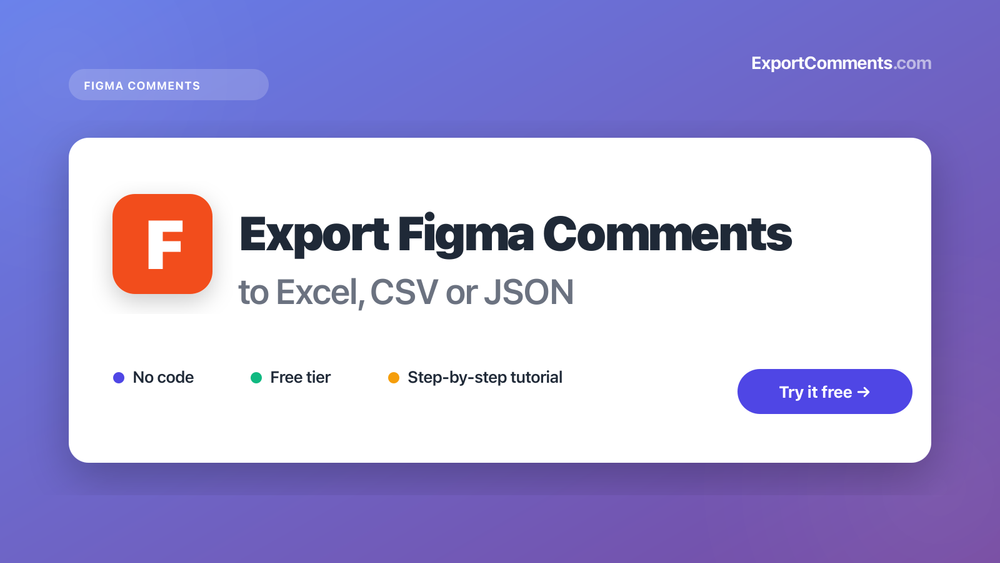 Figma Comments Exporter cover