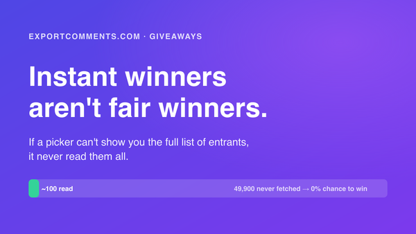 Why 'Instant' Giveaway Winners Aren't Fair (and How to Spot a Rigged Draw)