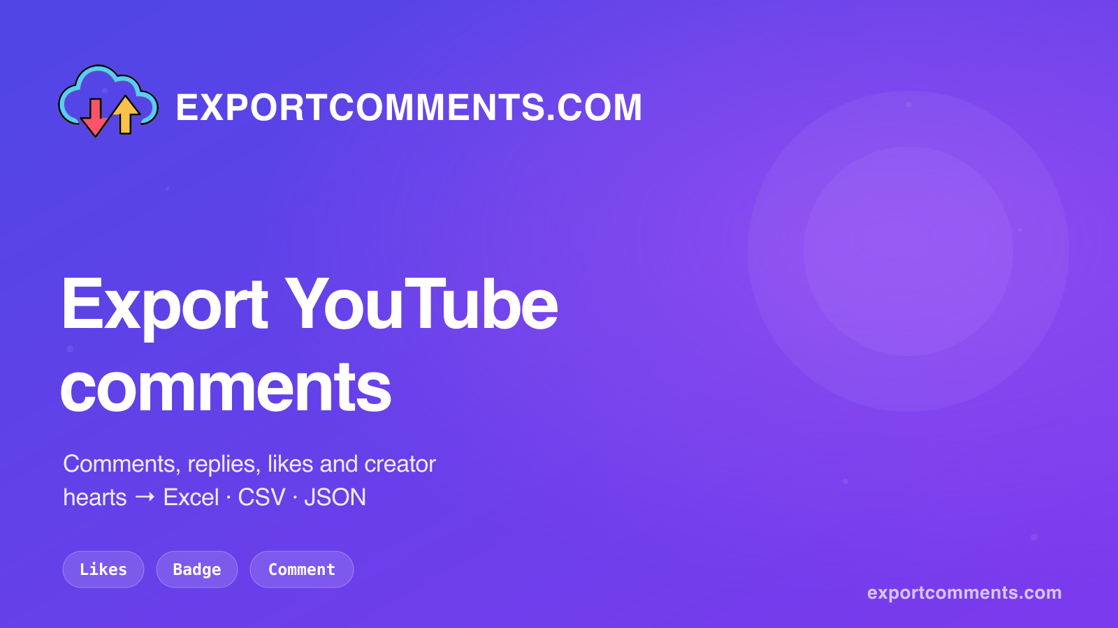 Export YouTube comments to Excel with ExportComments
