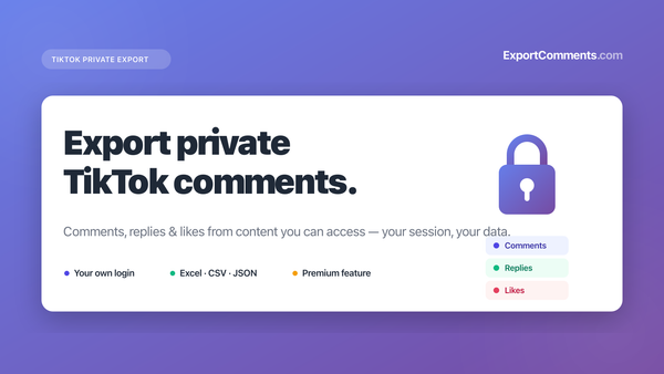 How to export private TikTok data